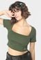 Blusa Cropped Colcci Liso Verde - Marca Colcci