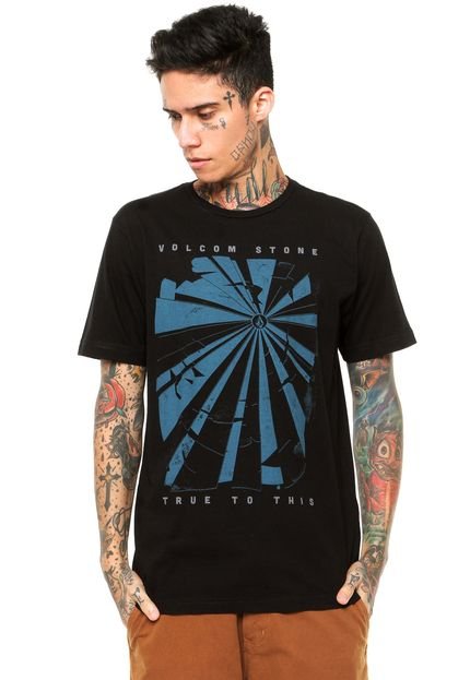 Camiseta Volcom Wash Ray Preta - Marca Volcom