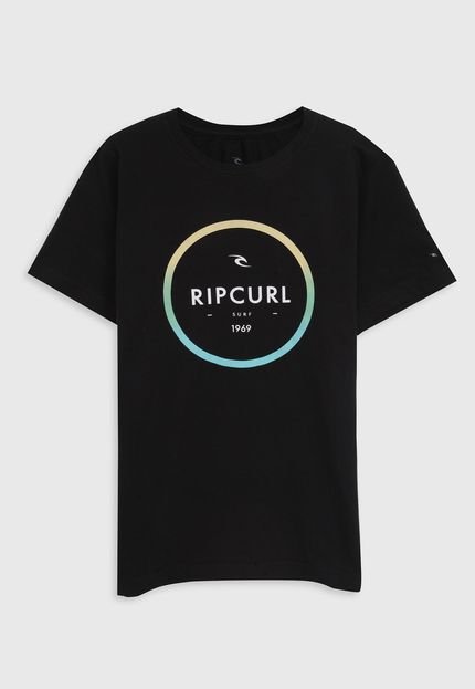 Camiseta Rip Curl Infantil Lettering Preta - Marca Rip Curl