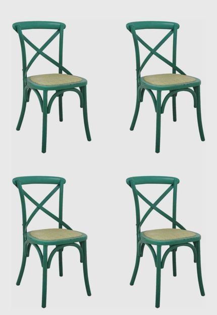Conjunto 04 Cadeiras Katrina Verde Rivatti - Marca Rivatti