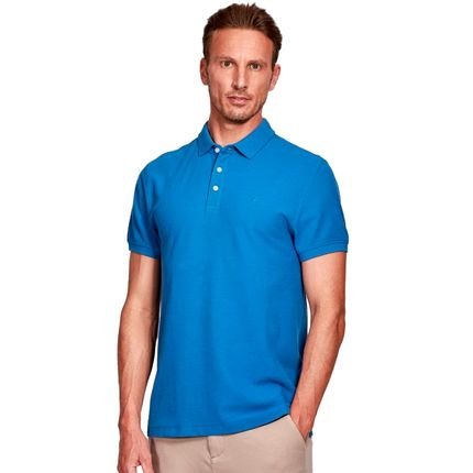 Camisa Polo Aramis Basic Piquet Ve25 Azul Ceruleo Masculino - Marca Aramis