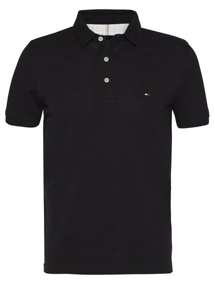 Polo Tommy Hilfiger Masculina Slim 1985 Preta - Marca Tommy Hilfiger