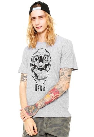 Camiseta Urgh Skull Rat Cinza
