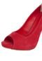 Peep Toe Raphaella Booz Classico Meia Pata Vermelho - Marca Raphaella Booz