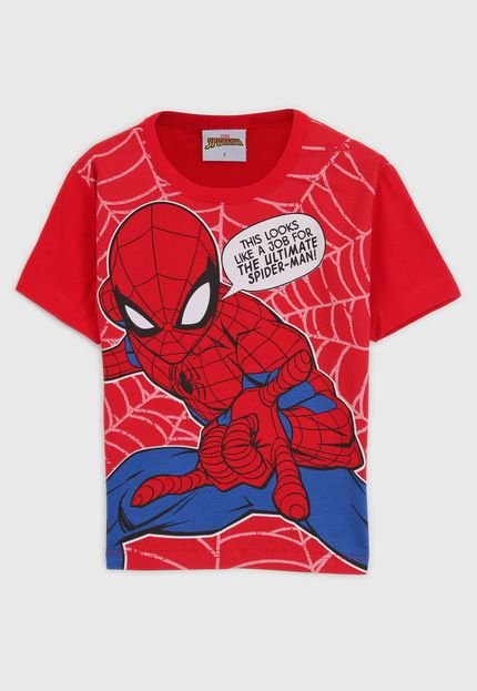 Camiseta Fakini Marvel Homem Aranha Vermelho - Marca Fakini