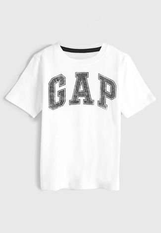 Camiseta GAP Infantil Logo Branca