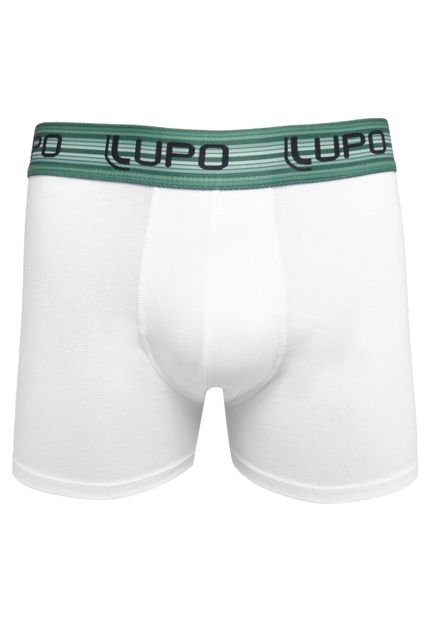 Cueca Lupo Boxer Logo Branca - Marca Lupo