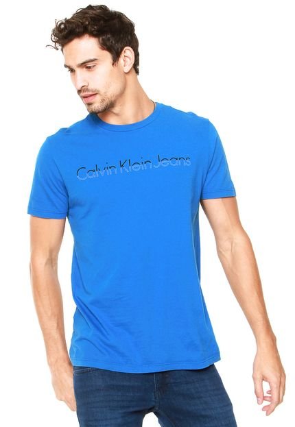 Camiseta Calvin Klein Jeans Institucional Azul - Marca Calvin Klein Jeans