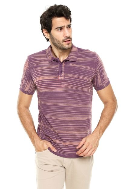 Camisa Polo Forum Listras Roxo - Marca Forum