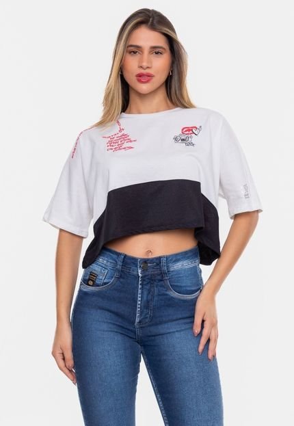 Camiseta Ecko Oversized Feminina Especial 30 Anos Branca - Marca Ecko