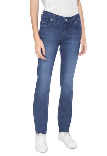 Calça Jeans Lacoste Reta Bolsos Azul - Marca Lacoste