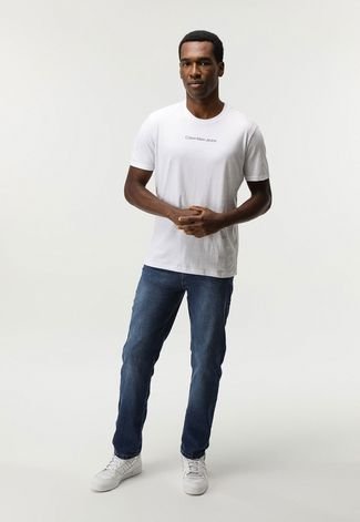 Camiseta Calvin Klein Jeans Logo Branca - Compre Agora | Kanui Brasil