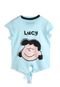 Camiseta Snoopy Tricae Menina Lucy Azul - Marca Tricae