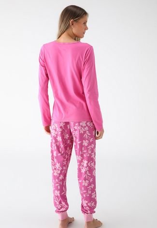 Pijama Malwee Estampado Rosa