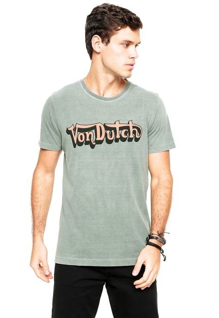Camiseta Von Dutch Logo Verde - Marca Von Dutch 