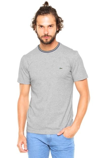 Camiseta Lacoste Bordado Cinza - Marca Lacoste