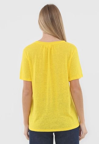 Blusa Linho GAP Lisa Amarela - Compre Agora