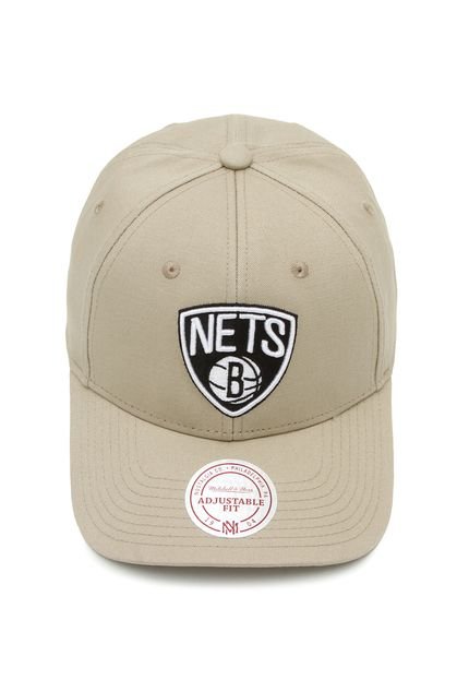 Boné Mitchell & Ness Strapback Brooklyn Nets Bege - Marca Mitchell & Ness