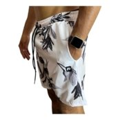 FreeSurf Short Voley Grey Flower - Branco - Marca DAFITI