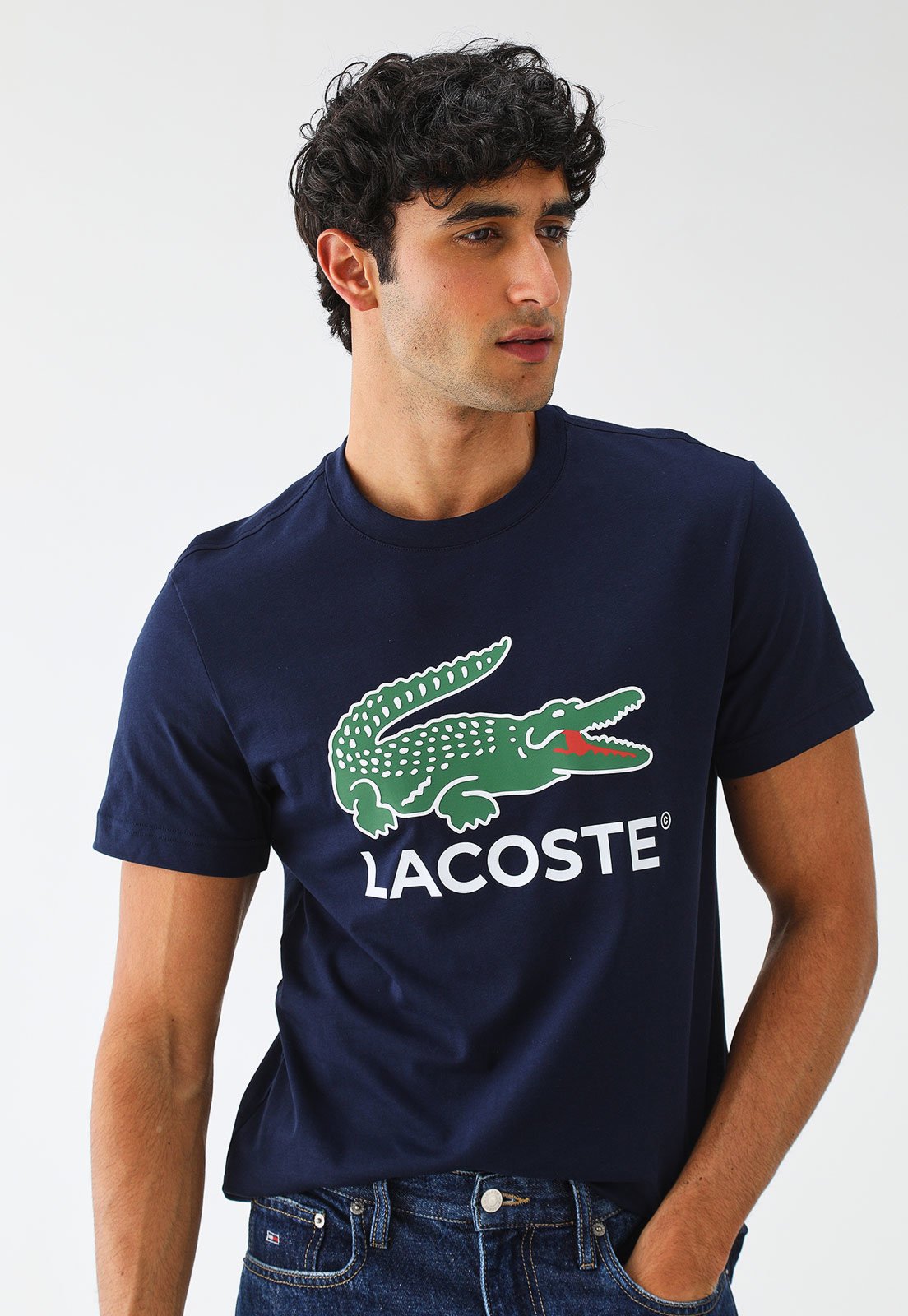 Camiseta Lacoste Slim Logo Azul-Marinho - Marca Lacoste