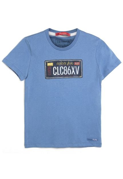 Camiseta Colcci Fun Menino Frontal Azul - Marca Colcci Fun