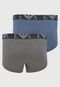Kit 2pçs Cueca Emporio Armani Underwear Boxer Logo Cinza/Azul - Marca Emporio Armani Underwear