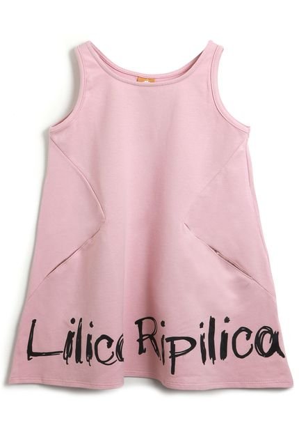 Vestido Lilica Ripilica Escrita Rosa - Marca Lilica Ripilica
