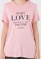 Camiseta Colcci Self Love Rosa - Marca Colcci