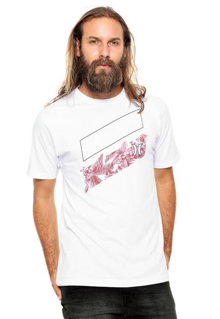 Camiseta Hurley Slash Hilo Branco - Marca Hurley