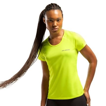 Camiseta Runner Manga Curta 2.0 Feminina P Amarelo - Marca Olympikus