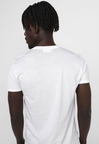 Camiseta Lacoste Algodão PIMA Logo Branca