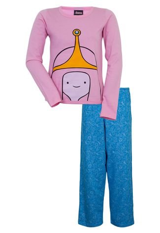 Pijama Hora de Aventura Lupo Estampado Rosa/Azul
