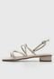 Sandália Dafiti Shoes Tiras Cruzadas Off-White - Marca DAFITI SHOES