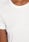 Kit 2pçs Camiseta Basicamente. Lisa Azul/Branca - Marca Basicamente.