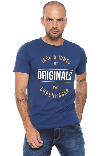 Camiseta Jack & Jones Estampada Azul-marinho - Marca Jack & Jones