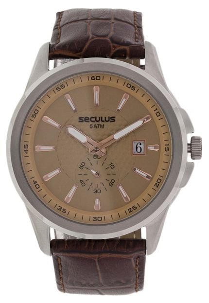 Relógio Seculus M 23400G0STNC1 Marrom - Marca Seculus