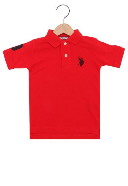 Camisa Polo U.S. Polo Bordada Vermelha - Marca U.S. Polo