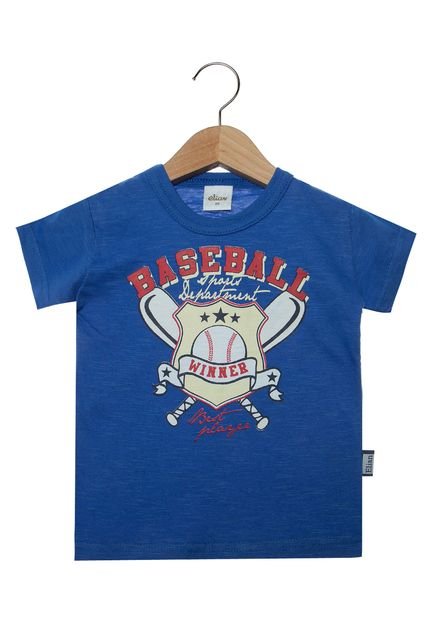 Camiseta Elian Baseball Azul - Marca Elian