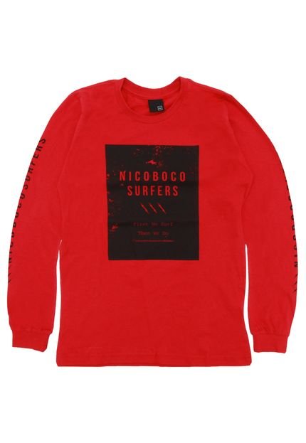 Camiseta Nicoboco Menino Frontal Vermelha - Marca Nicoboco