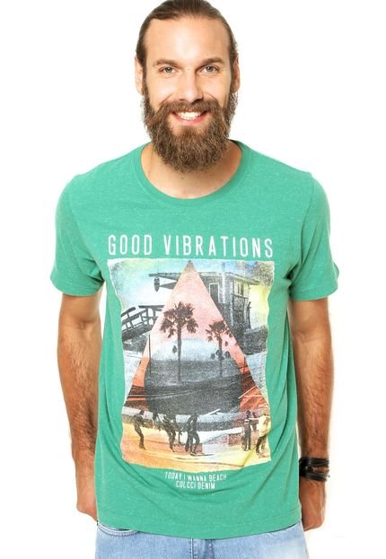 Camiseta Colcci Good Vibrations Verde - Marca Colcci