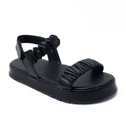 Papete Rasteira Sandalia Preta Sola Alta Plataforma Kuento Shoes - Marca KUENTO SHOES