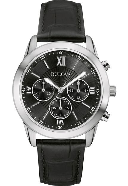 Relógio Bulova WB22382T Preto/Prata - Marca Bulova