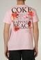 Camiseta Manga Curta Ibiza Flowers Rosa - Marca Coca-Cola Jeans