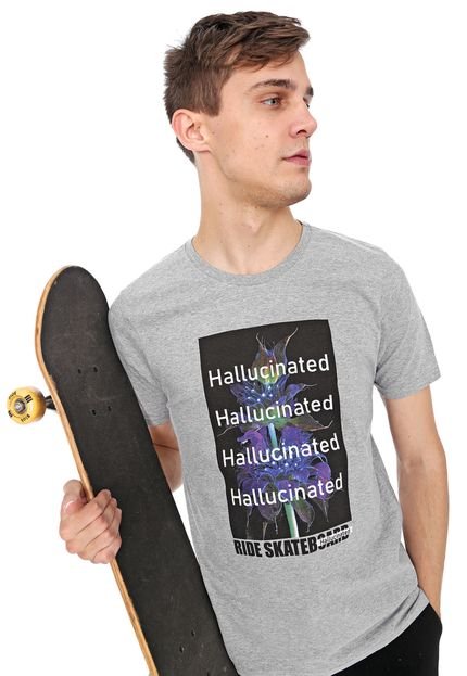 Camiseta Ride Skateboard Hallucinated Cinza - Marca Ride Skateboard