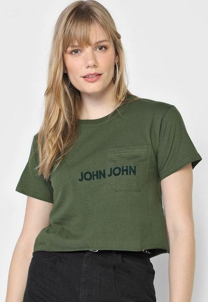 Camiseta John John Logo Verde - Marca John John