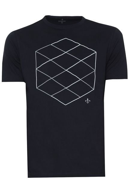 Camiseta Dudalina Estampada Azul-marinho - Marca Dudalina