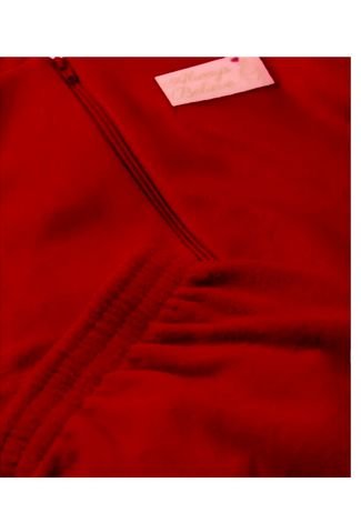Conjunto Infantil Longo de Inverno Menina em Soft Com Jaqueta de Capuz  Vermelho