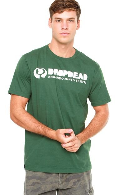 Camiseta Drop Dead Logo Slogan Verde - Marca Drop Dead