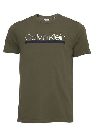 Camiseta Calvin Klein Logo Verde