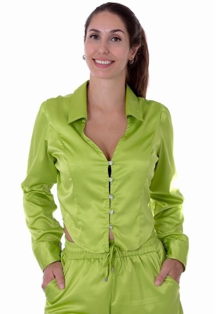 Camisa Feminina Operarock Cropped Verde - Marca Opera Rock